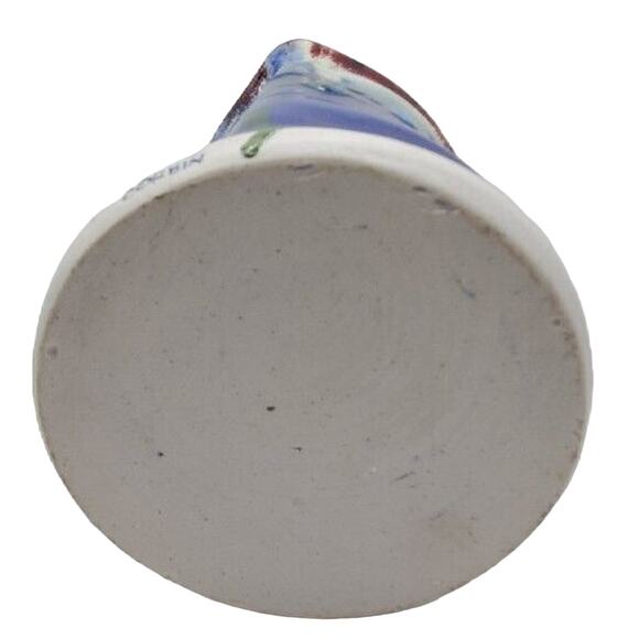 Red Blue Studio Art Pottery Vase Drip Large Stoneware Ceramic Holder Iowa Corbin - Picture 7 of 12